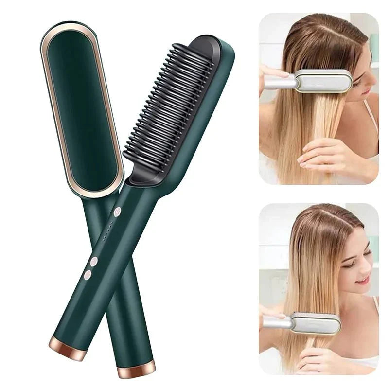 Hair Straightener Hot Comb Curling Iron Multi-speed Electric Straightening - DiscountsHub