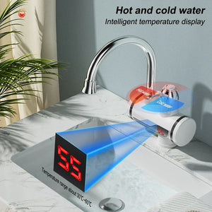 Instant Tankless Electric Water Heater Faucet LED Display Temperature - DiscountsHub