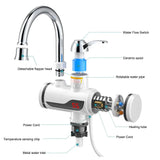 Instant Tankless Electric Water Heater Faucet LED Display Temperature - DiscountsHub