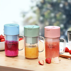 PORTABLE JUICER BLENDER BOTTLE WITH STRAW