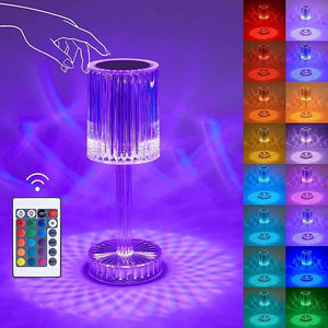 Diamond Table Lamp Crystal Touch Control Color Changing Light Romantic - DiscountsHub